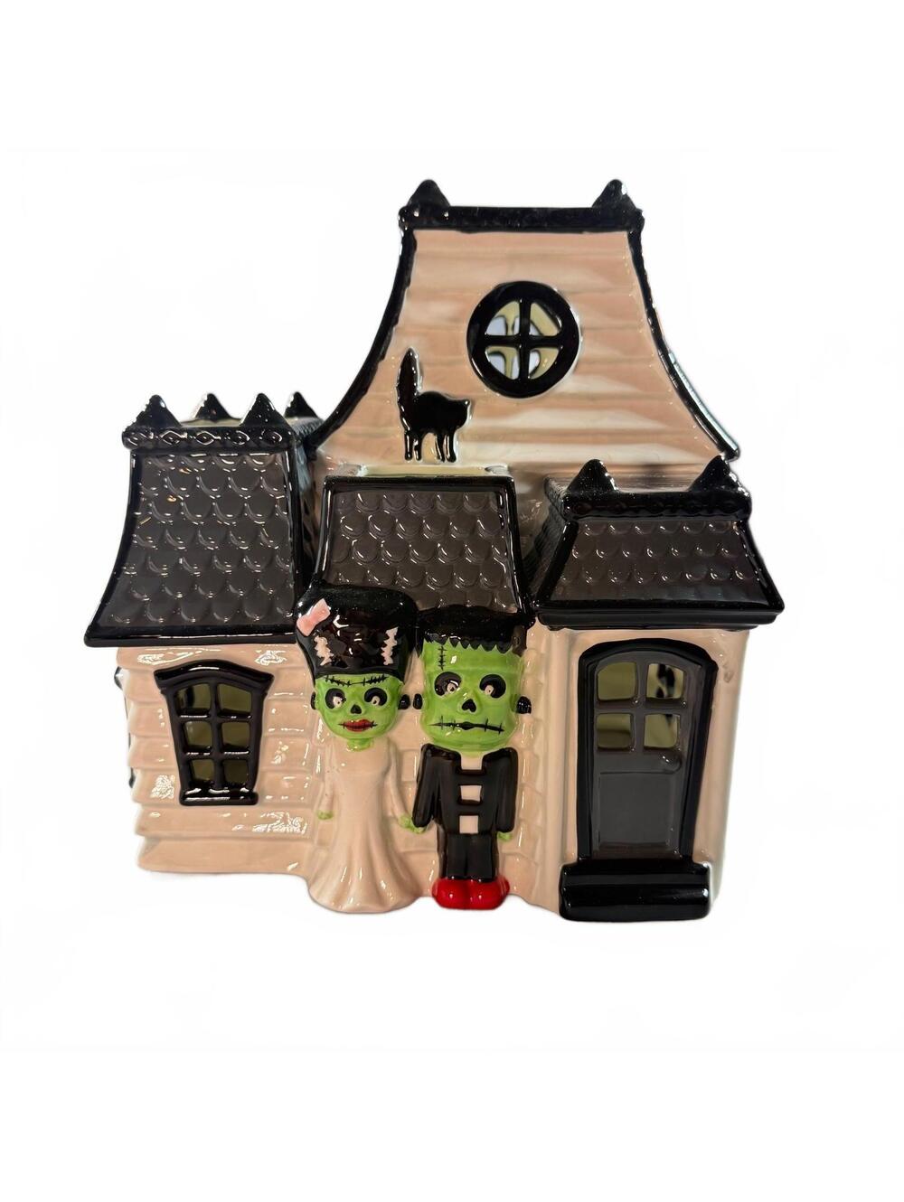 Bath & Body Works Frankenstein 3D Ceramic Haunted House Candle Holder